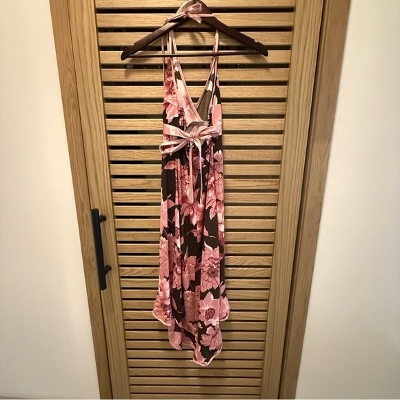 Speechless Women's Y2K Floral Halter Dress in Pink and Brown Size Small Romantic - Picture 7 of 11